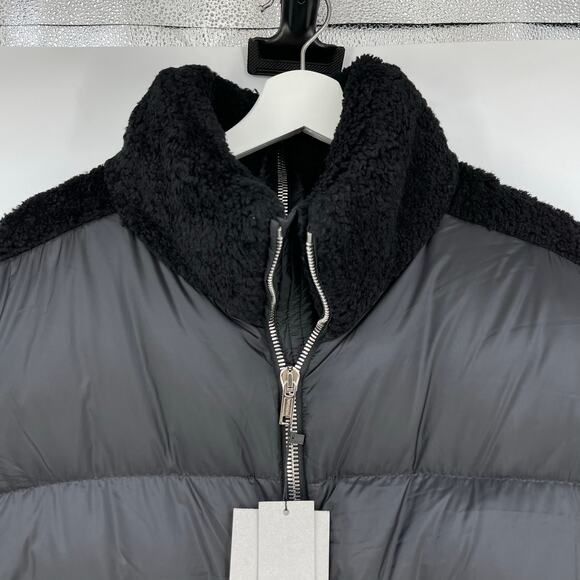 Moncler x Rick Owens | NWT Cyclopic Shearling-Trimmed Down Puffer Jacket 3 US L - Picture 6 of 16